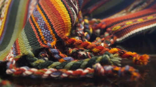 Close-up of multi colored pencils in winter
