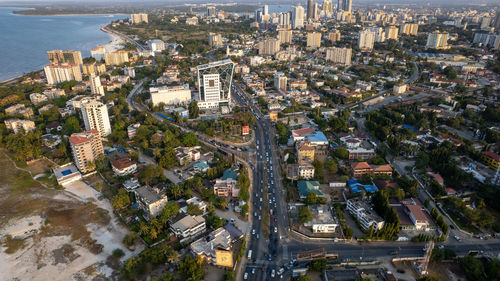 Aerial view of dar es salaam city