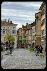 People walking in city