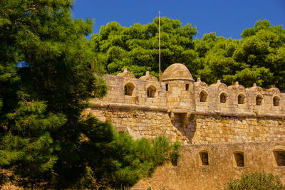 Part of the fortified wall of the rethymno fortezza, crete