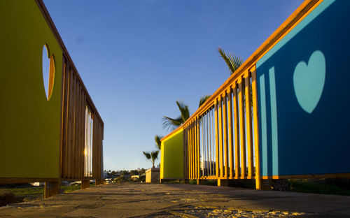 View of built structure against clear sky