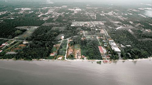 High angle view of cityscape