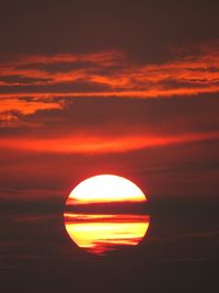 Scenic view of dramatic sky during sunset