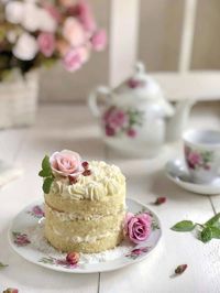 Close-up of cupcakes on table