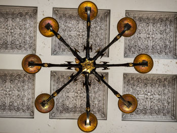 Close-up of clock on wall