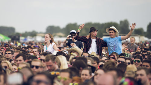 Group of people at music concert