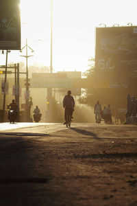 People walking on street