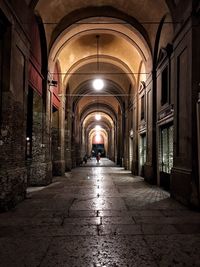 Man walking in corridor