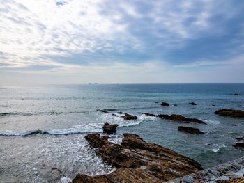 Scenic view of sea against sky