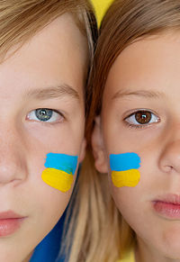 Close-up portrait of ukrainian family 