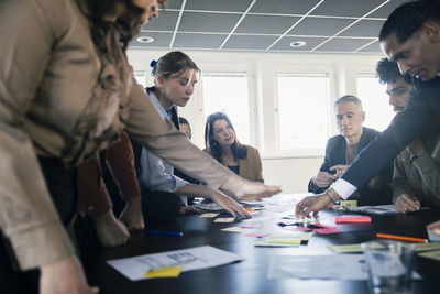 Group of business people during meeting in office