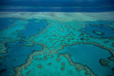 High angle view of sea shore