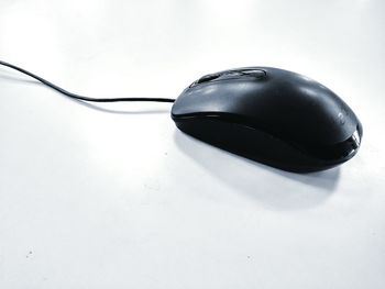 Close-up of mobile phone on table