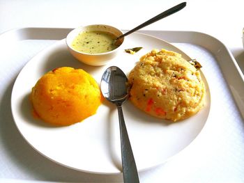 Close-up of served food