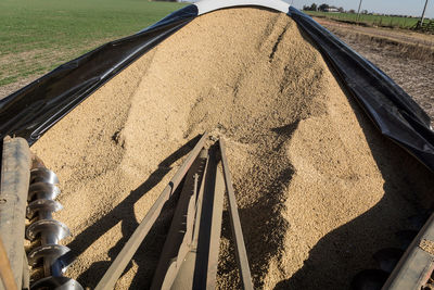 High angle view of railroad track