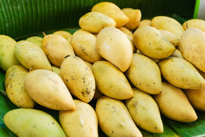 High angle view of fruits for sale in market