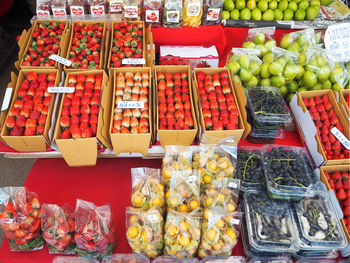 View of colorful shop for sale