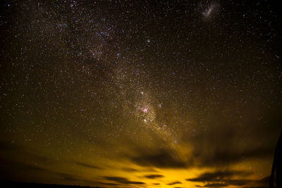 Low angle view of star field against sky at night