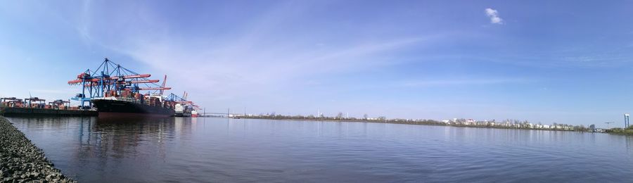 Scenic view of river against sky