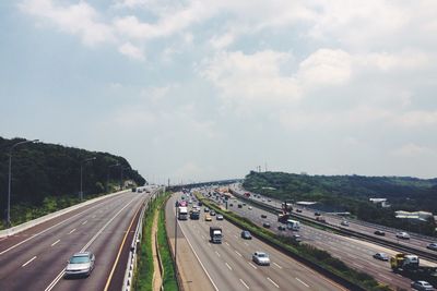 Road passing through highway