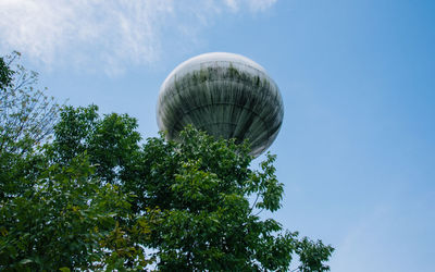 Low angle view of trees against sky