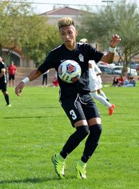 Young man on soccer field