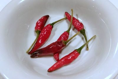 Close-up of strawberries in plate