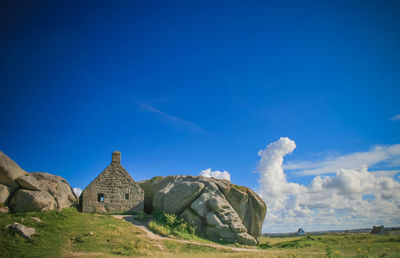 Customs house or guardhouse in meneham or menez ham in kerlouan in brittany in france