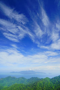 Andaman islands against blue sky