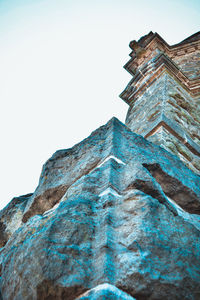 Low angle view of temple against clear sky