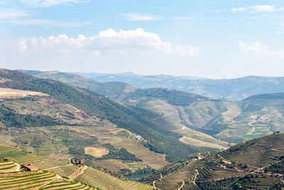 High angle view of landscape against sky