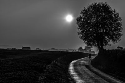 Country road along landscape