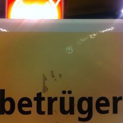 Close-up of text on wall