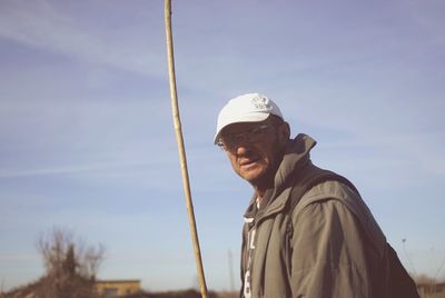 Man standing against sky
