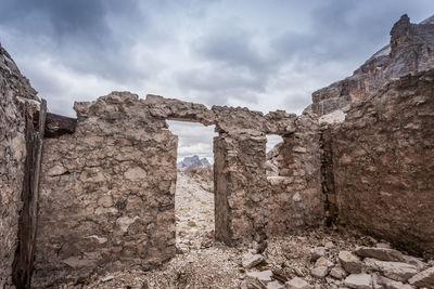 Old ruins against sky