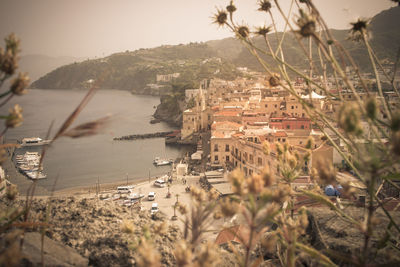 View of town against sky