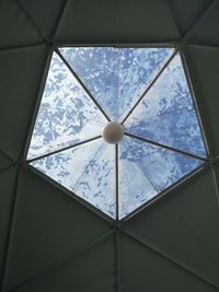 Low angle view of skylight