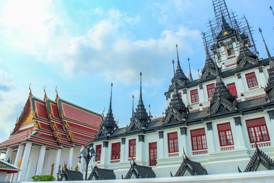 Low angle view of buildings against sky