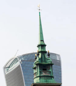 Low angle view of building against clear sky
