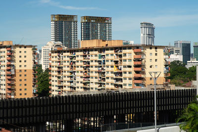 Low cost apartment buildings in the city center near pudu.