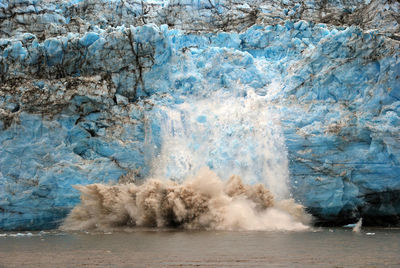 This picture is taken of calving ice on the childs glacier near cordova, alaska