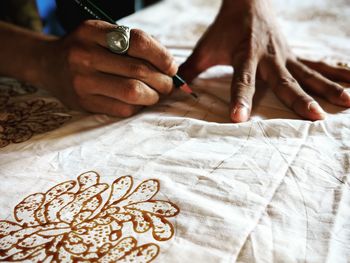 Close-up of woman working