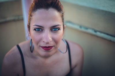 Close-up portrait of young woman