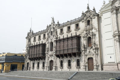 Low angle view of historical building against sky