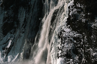 Scenic view of waterfall