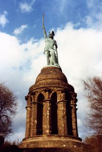 Low angle view of statue