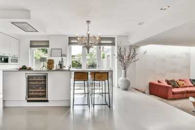 Interior of kitchen in modern home