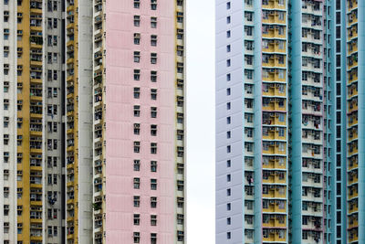 Full frame shot of a colorful urban architecture