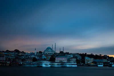 Long exposure shot of suleymaniye mosque