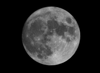 Low angle view of moon in sky